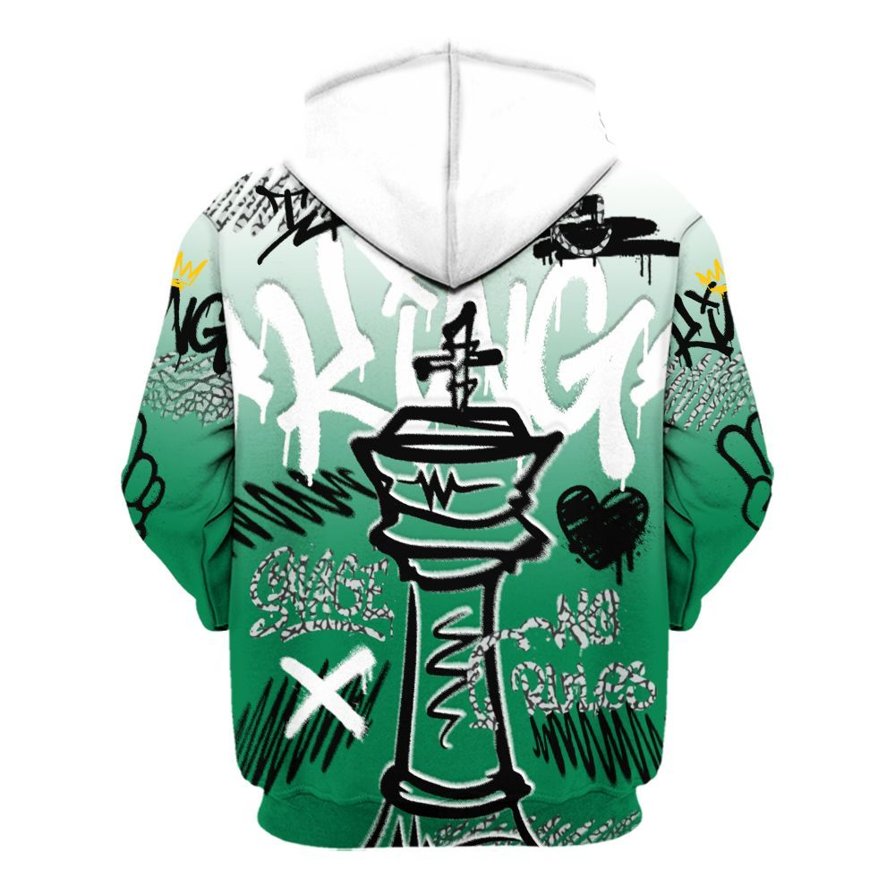 Hoodie To Match Pine Green 3s - Street King Chess Streetwear All Over Print