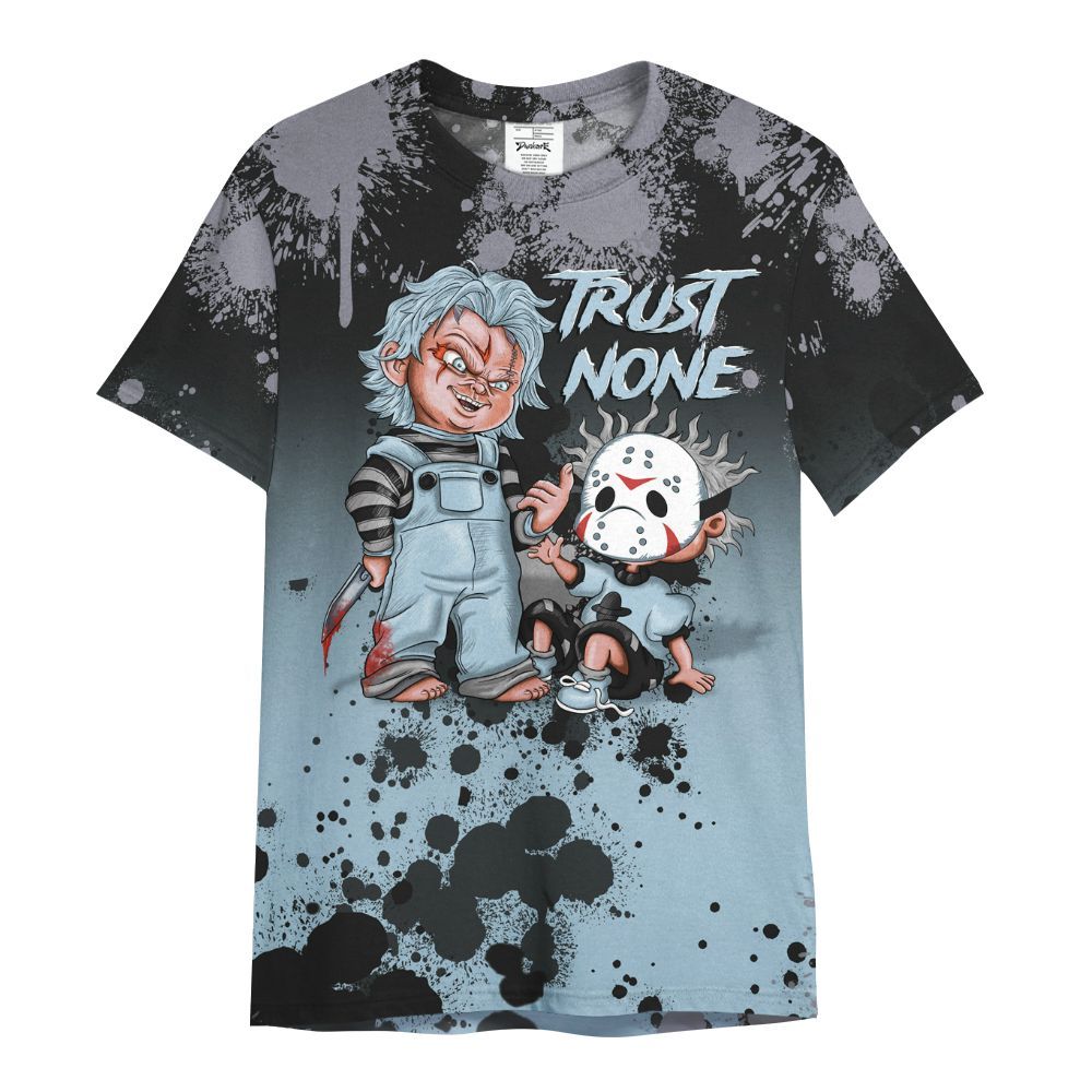 Shirt To Match Chambray 7s - Trust No One Scary All Over Print