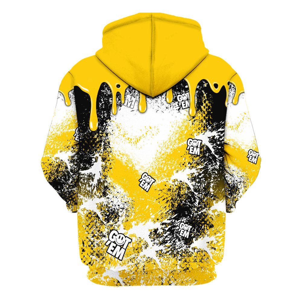 Hoodie To Match Vivid Sulfur 4s - Dripping 23 Drip All Over Print
