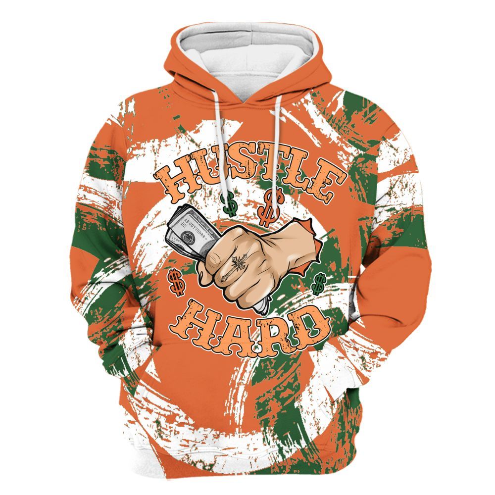 Hoodie To Match Low Miami 5s - Hustles Hard! Splash All Over Print