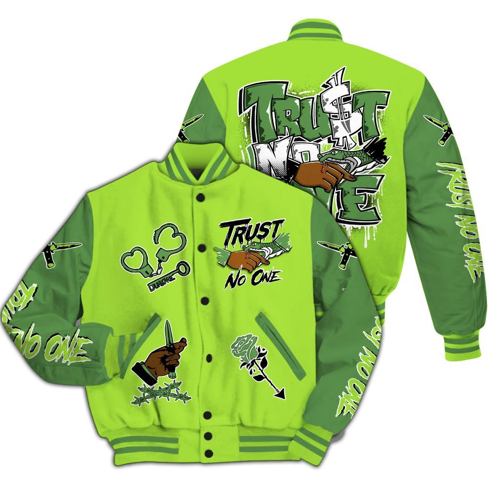 Varsity Jacket To Match Kobe 6 SE Grinch - Trust No One Dripping All Over Print