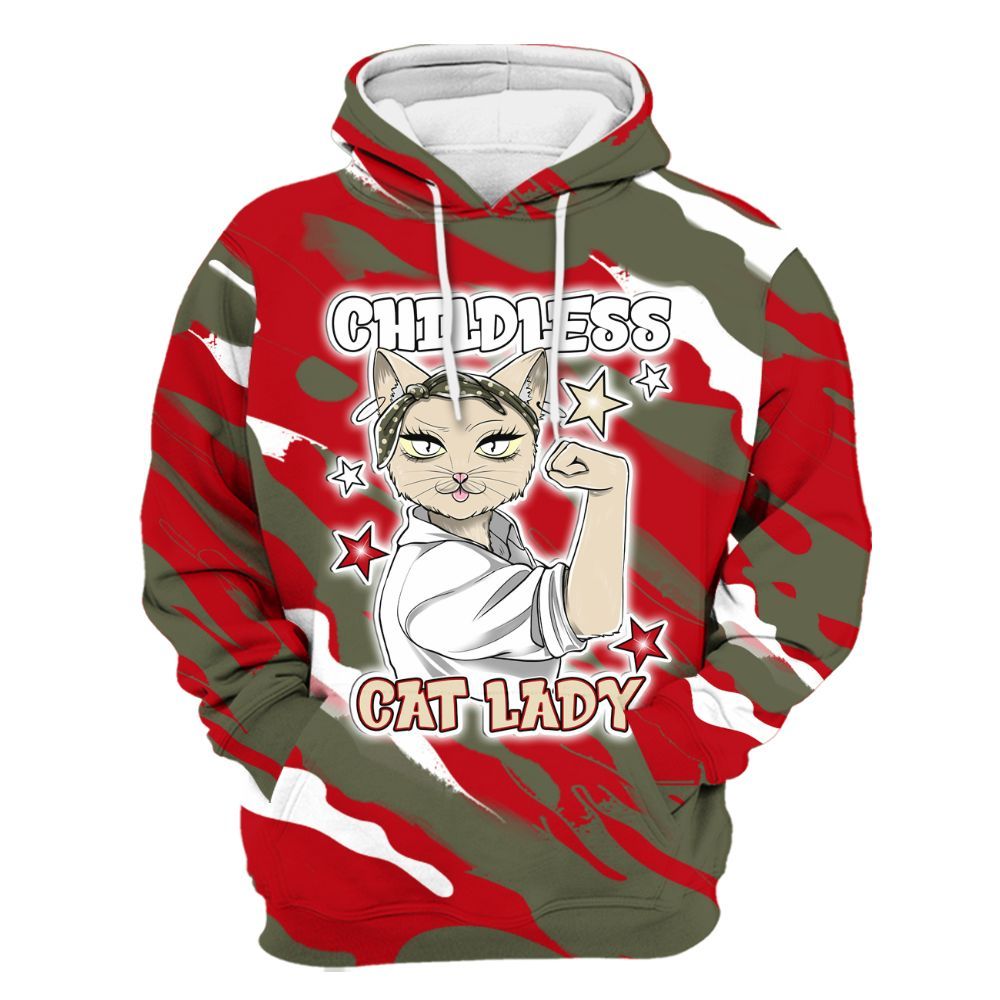 Hoodie To Match Travis Scott Low OG Medium Olive 1s - Childless Kat Lady All Over Print