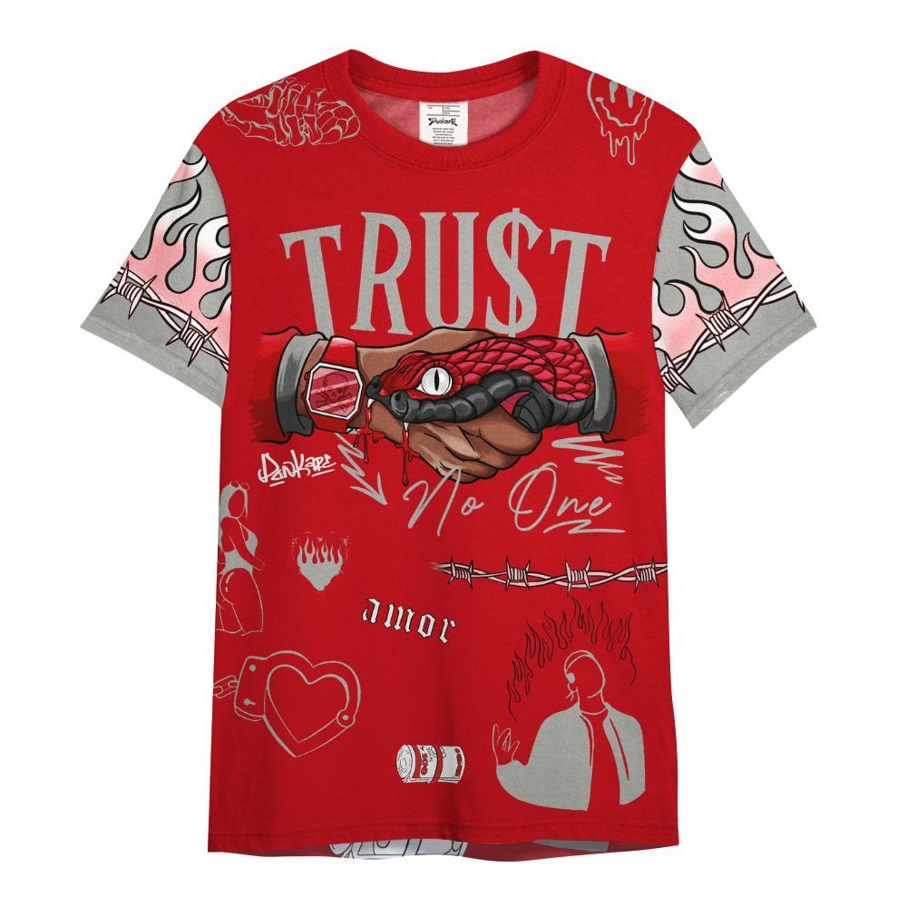Shirt To Match Air Griffey Max Gray Reds 1s - Snake Trust No One All Over Print