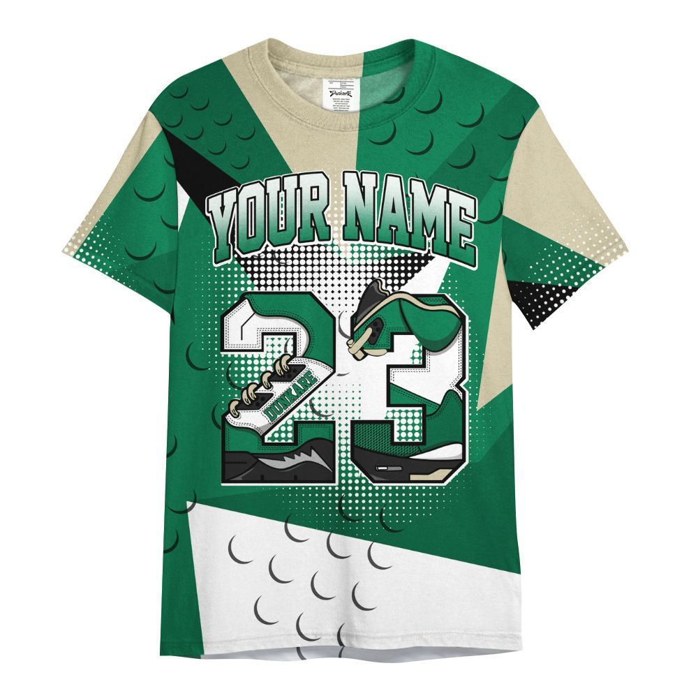 Shirt To Match Pine Green 4s - Poly Custom Name Number 23 5s All Over Print