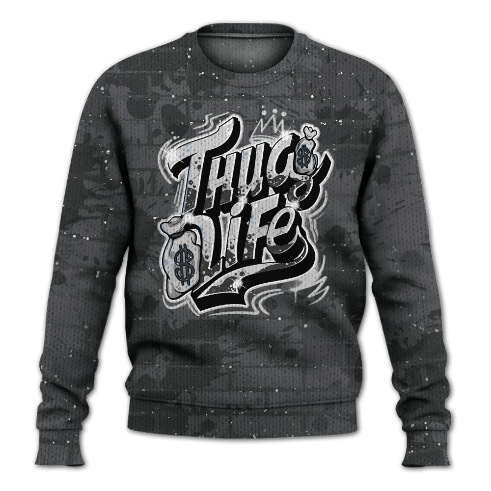 Knitted Sweater To Match Reverse Oreo 6s - Free Thug Living Graphic Brick Art