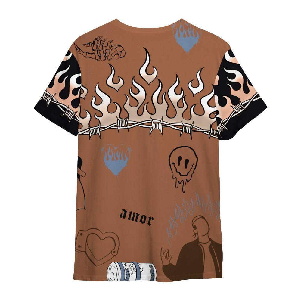 Shirt To Match Air Foamposite Metallic Copper - Snake Trust No One All Over Print