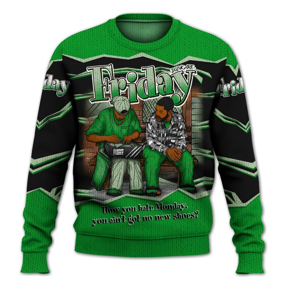 Sweater To Match Green Spark CJ1 T-Rex - Friday Movie 90s TV Graphic