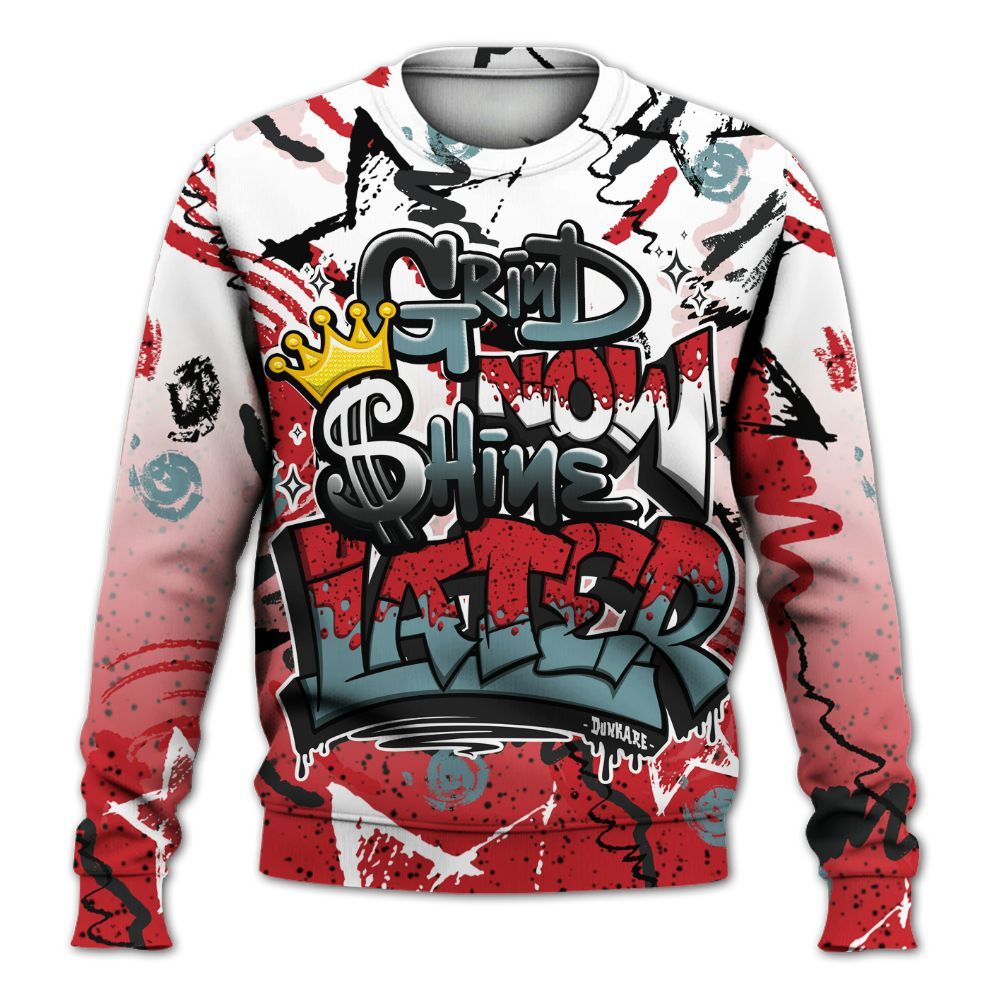 Sweatshirt To Match Retro Halloween 5s - Grind Shine Later Drip All Over Print