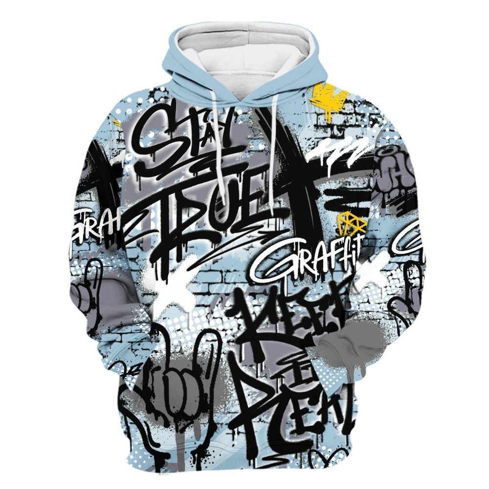 Hoodie To Match Chambray 7s - True It Real Graffiti Streetwear All Over Print