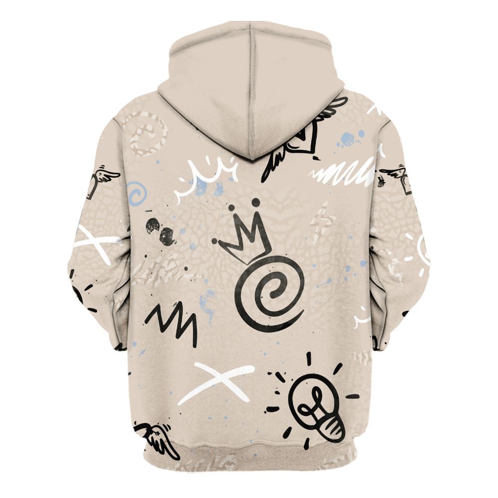 Hoodie To Match Desert Sand 3s - Drip Been Di2ferent All Over Print