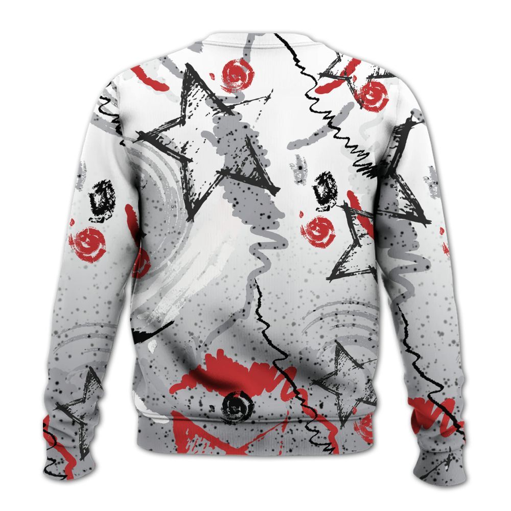 Sweatshirt To Match White Cement 4s - Grind Shine Later Drip All Over Print