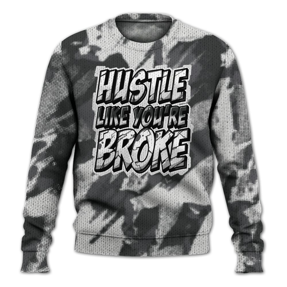 Knitted Sweater To Match White Thunder 4s - Hustles Like Broke Abstract