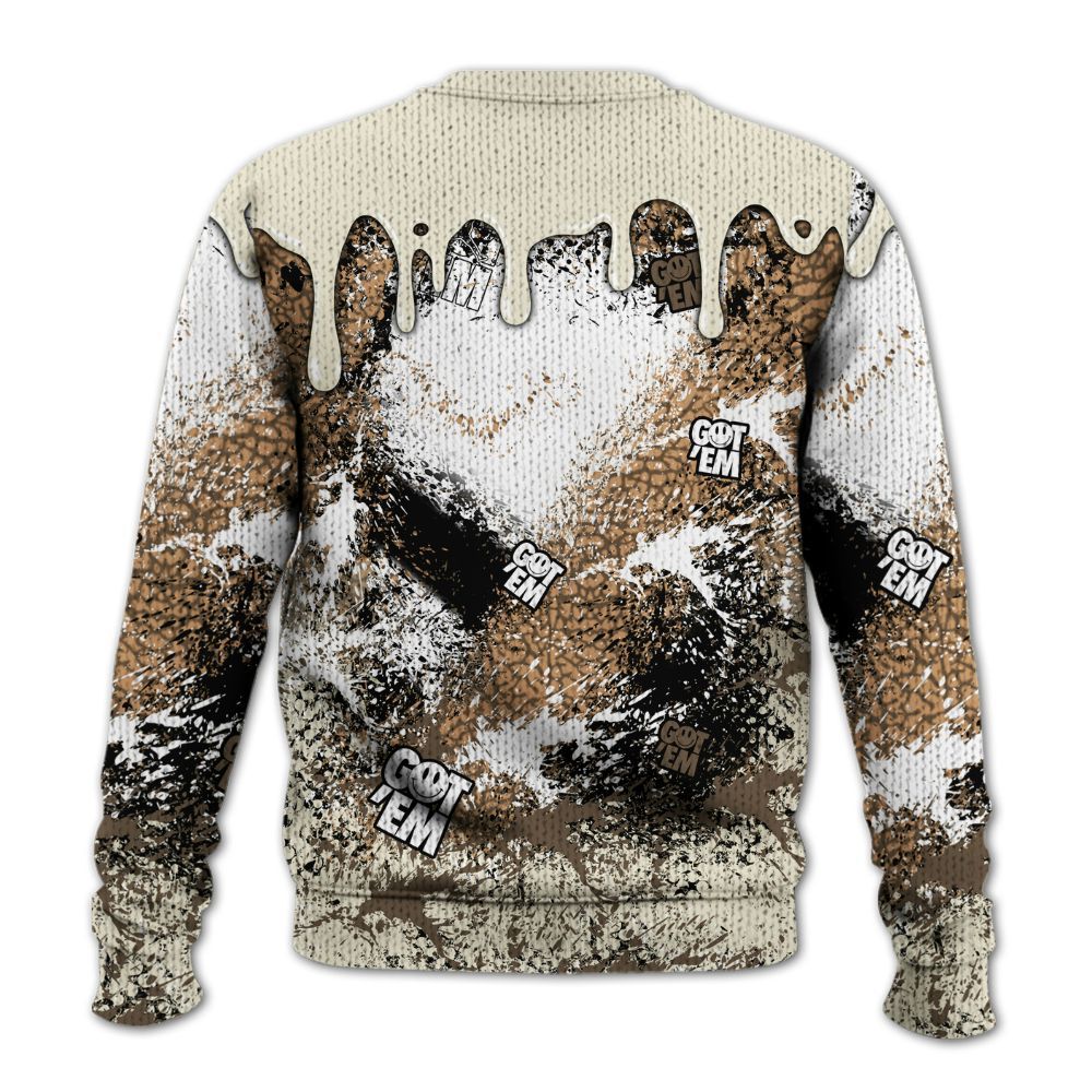 Knitted Sweater To Match Orewood Brown 3s - Dripping 23 Drip