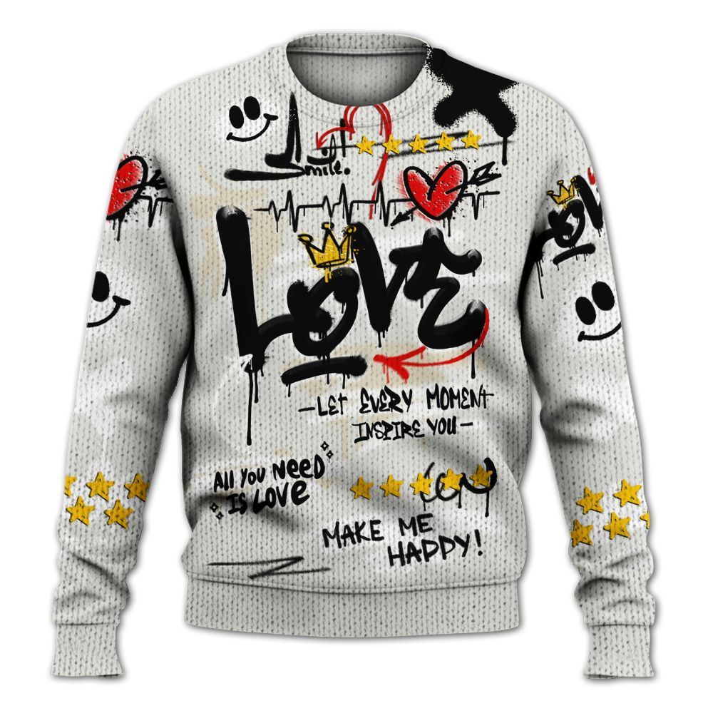 Sweater To Match Grand Finale 11s Shirt, Happy Love Beats Graffiti Streetwear Graphic