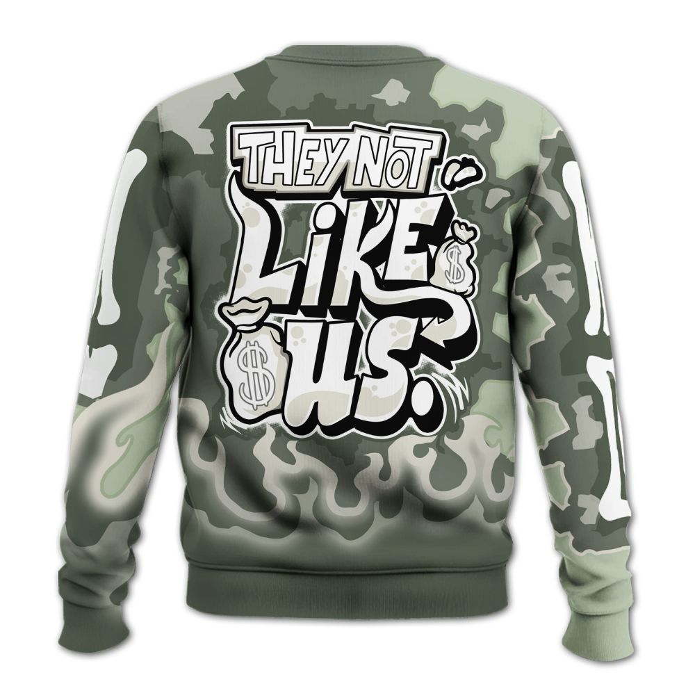 Sweatshirt To Match Seafoam Sail 4s - Dislike Us Graphic Burning Custom Name All Over Print