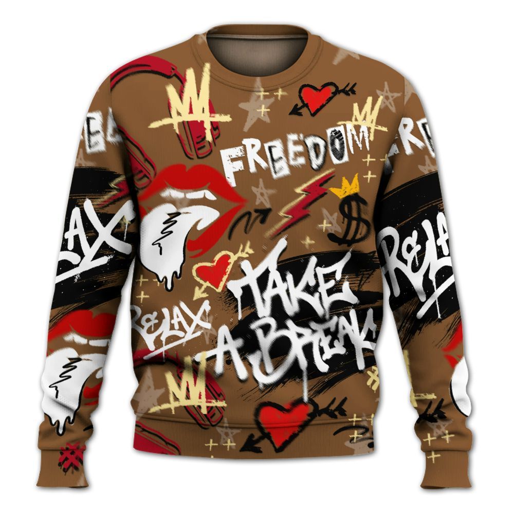 Sweatshirt To Match Air Max 90 Escape - Take Break Freedom Graffiti Streetwear All Over Print