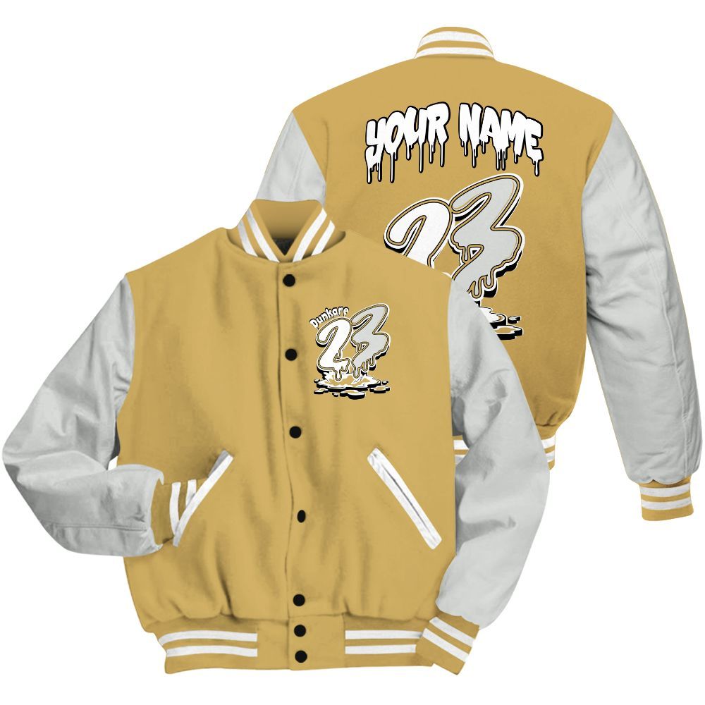 Varsity Jacket To Match Craft Paris 6s - Custom Name 23 Drip All Over Print