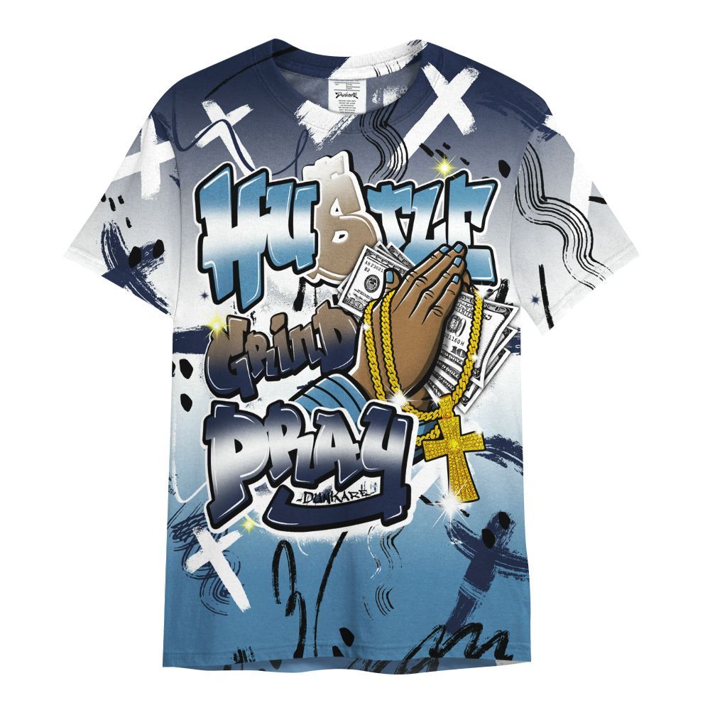 Shirt To Match Air Force 1 Stash - Money Hustle Grind Pray All Over Print