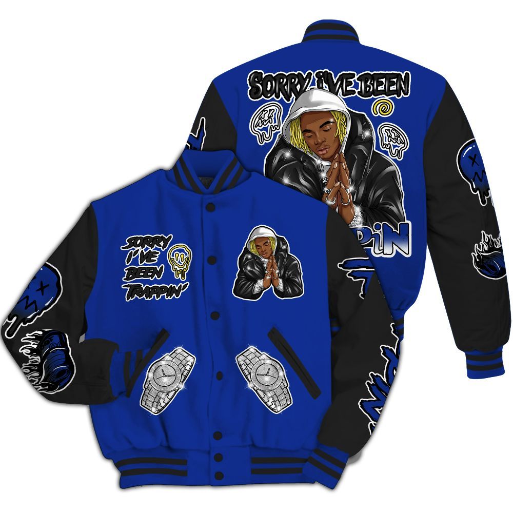 Varsity Jacket To Match Laney 14s - Trappin' Unique All Over Print
