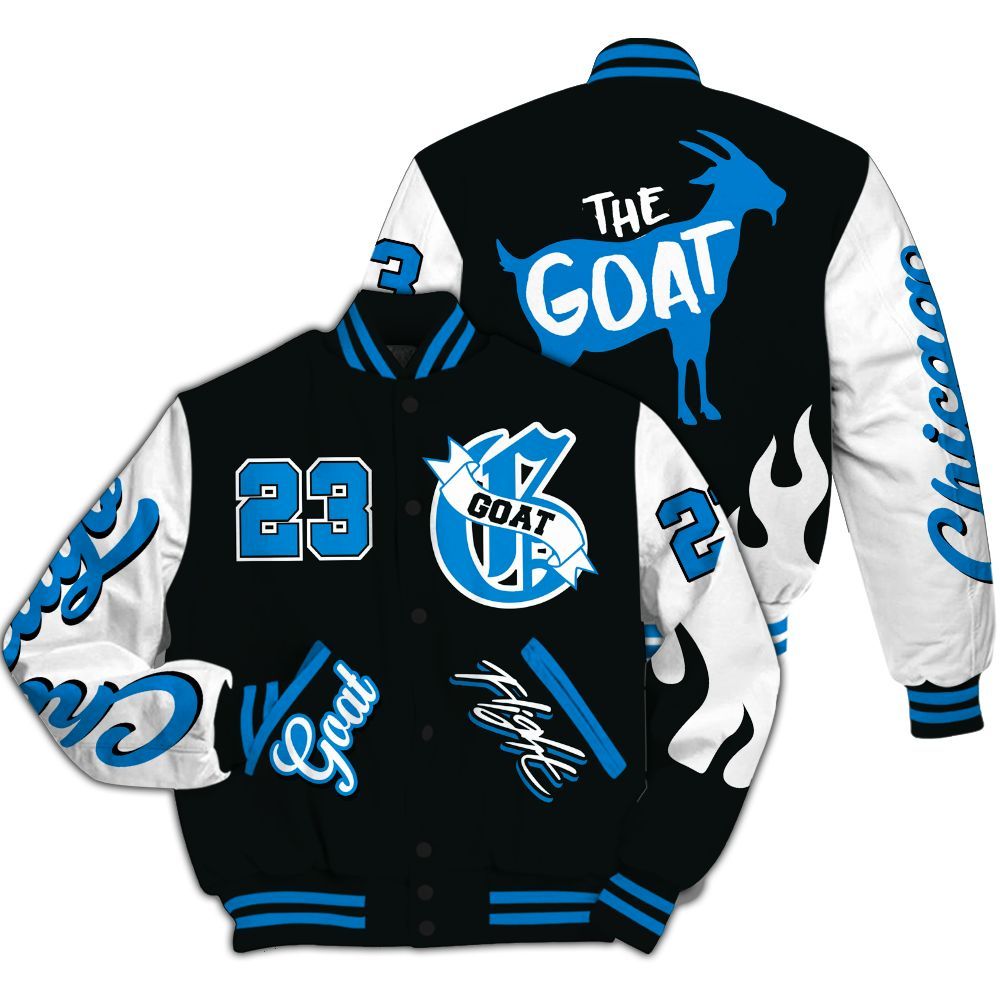 Varsity Jacket To Match High OG FragmentxULA White Black 1s - The G.O.A.T Streetwear All Over Print