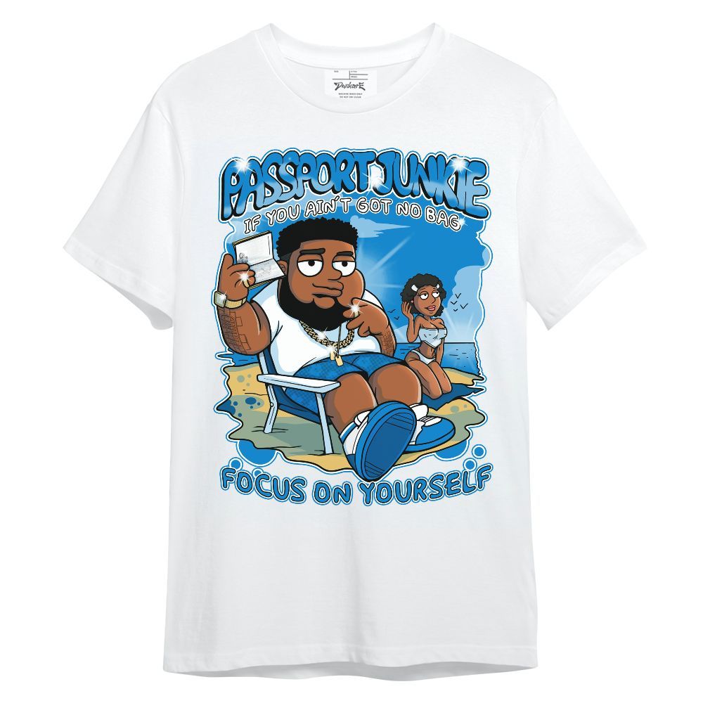 Shirt To Match Military Blue 4s - Passport Junkie Graphic Unisex Shirt