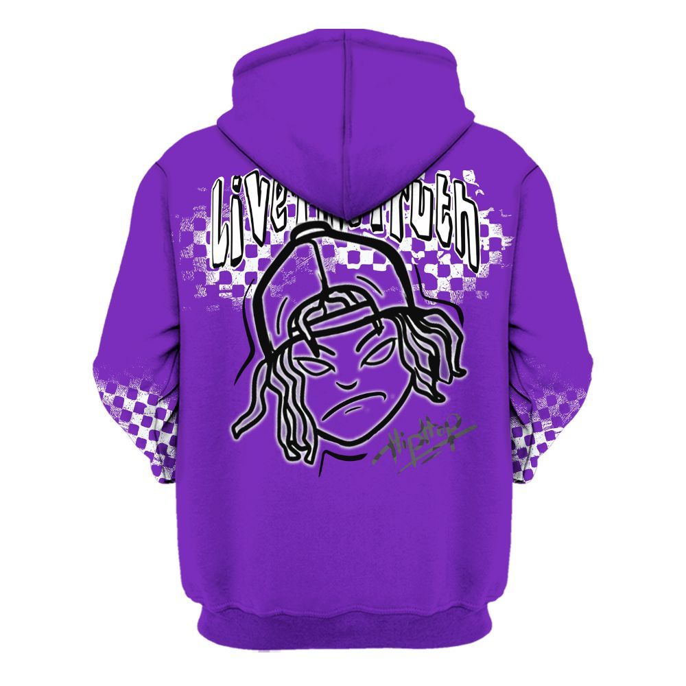 Hoodie To Match Retro Dark Iris 3s - Feel Life Street Style All Over Print