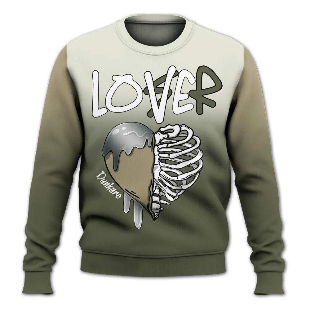 Sweatshirt To Match Low OG Medium Olive 1s - Loser Lover Dripping All Over Print
