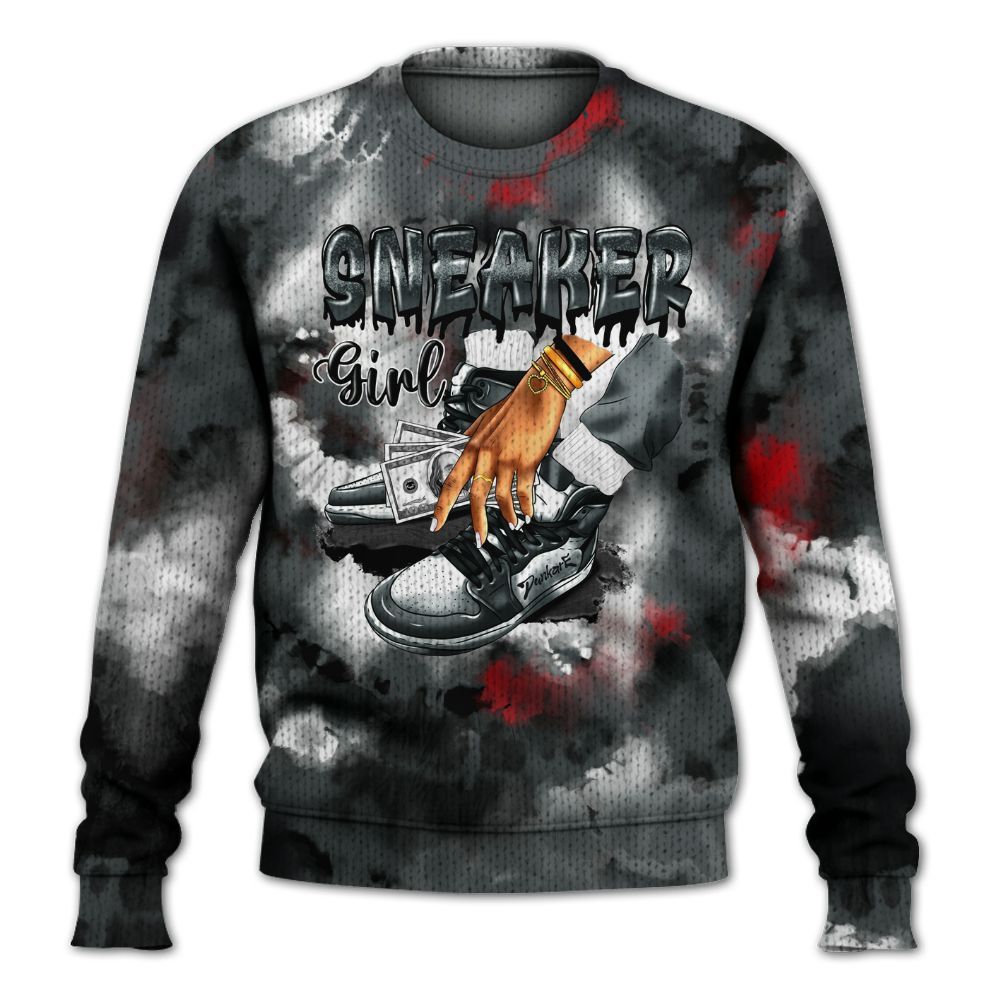 Knitted Sweater To Match Black RM Nigel Sylvester 4s - SNEAKER Girl Money Drip Tie Dye