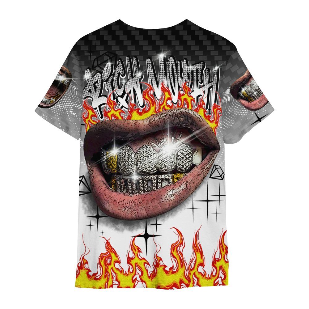 Shirt To Match Kobe 9 EM Protro Halo - Rich Mouth Fire Rap Retro 90s All Over Print