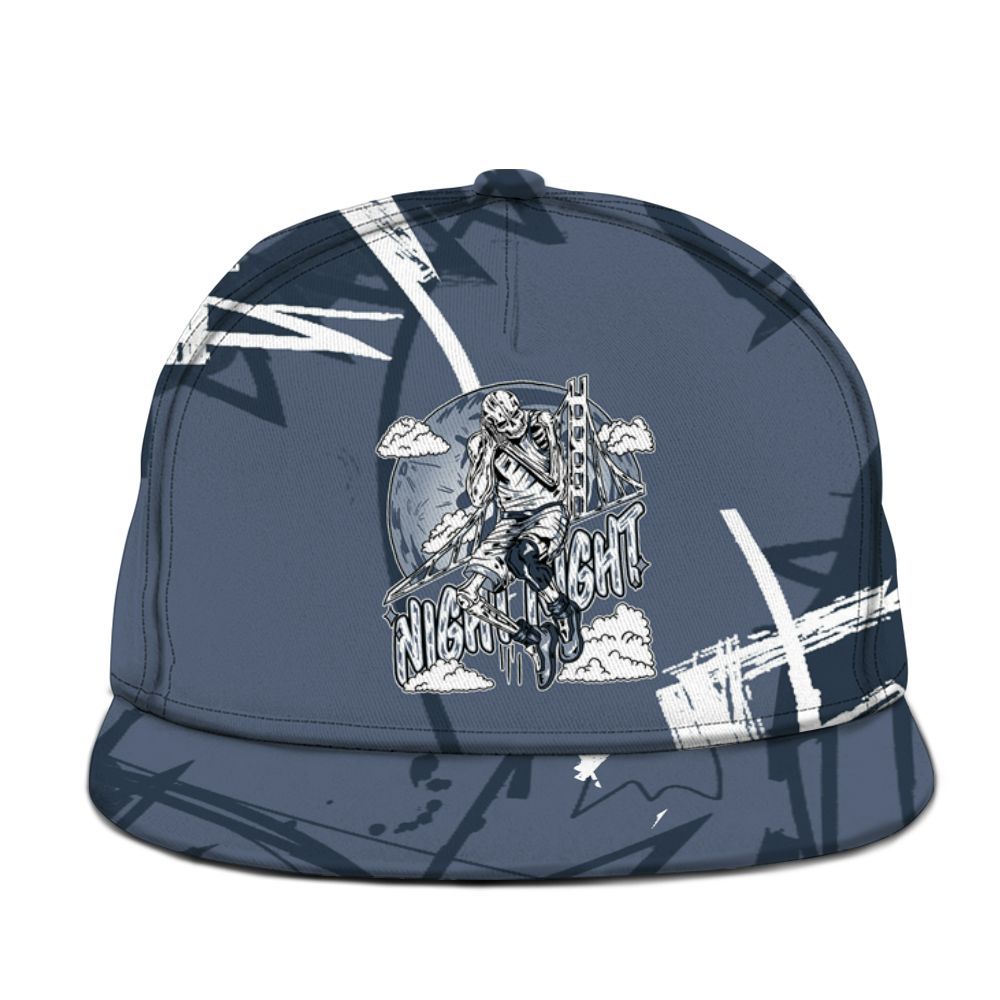 Snapback To Match Low Diffused Blue 11s - Seeya Skeleton Messyz Graphic