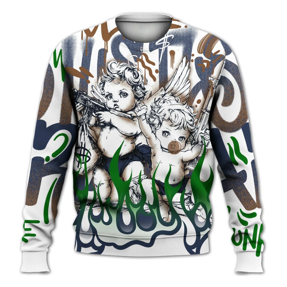 Sweatshirt To Match Midnight Navy 13s - Angel Hustle Hard All Over Print