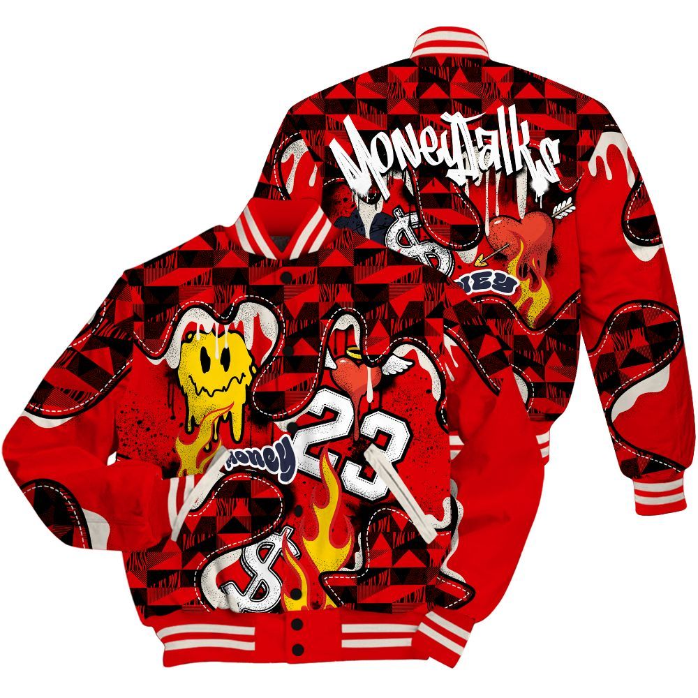 Varsity Jacket To Match Low OG Howard University 1s - 23 Smile Burning Heart All Over Print