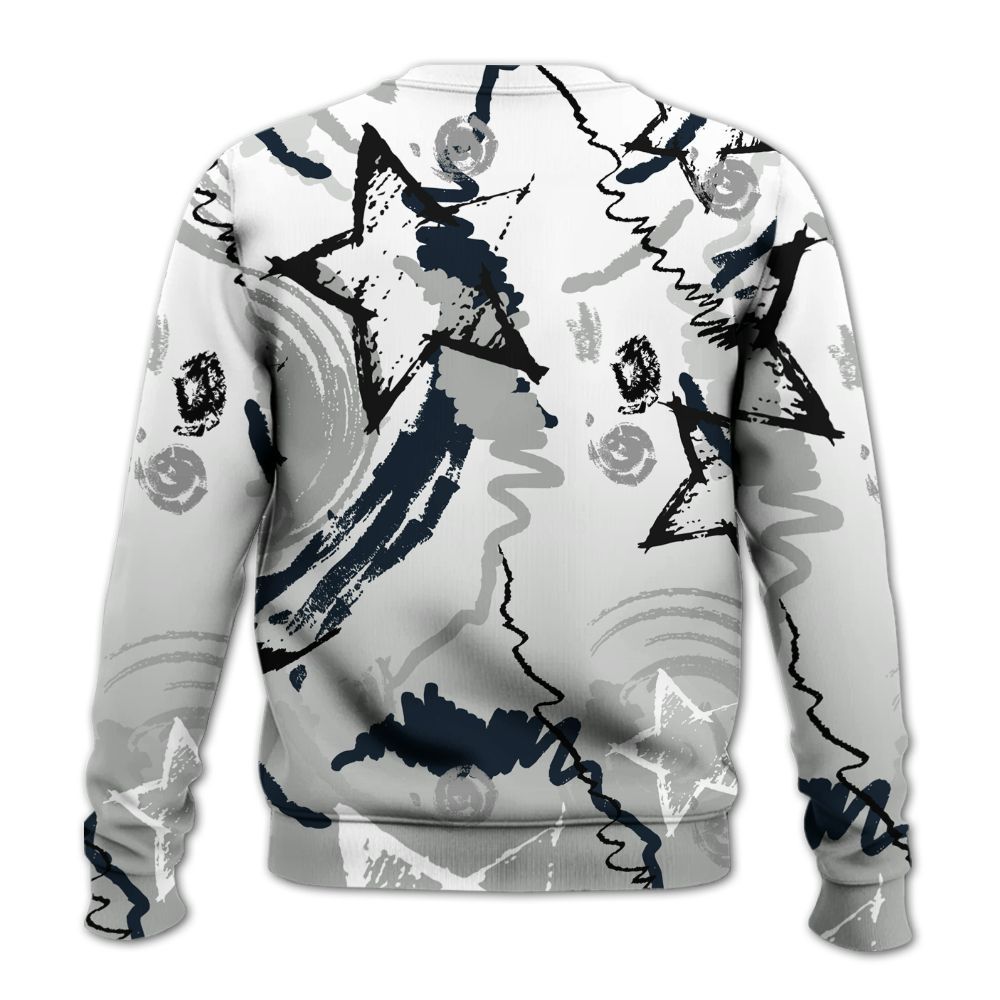 Sweatshirt To Match Retro Georgetown 6s - Grind Shine Later Drip All Over Print