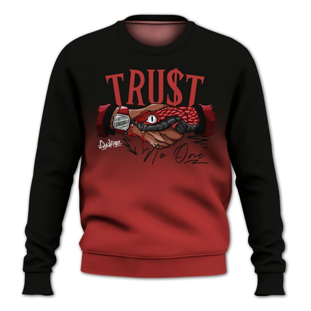 Sweatshirt To Match Bred Reimagined 4s - Snake Trust No One Drip All Over Print