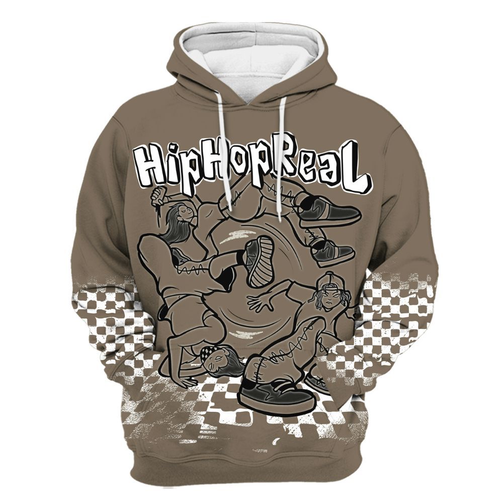 Hoodie To Match Low OG Dark Mocha 1s - Feel Life Street Style All Over Print