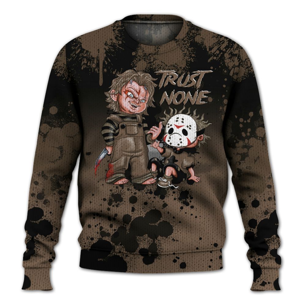 Knitted Sweater To Match Dark Mocha Jack - Trust No One Scary