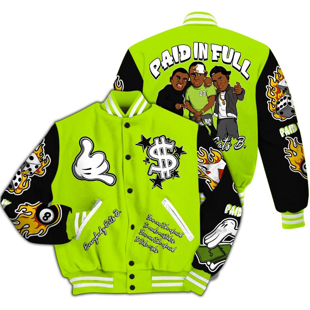 Varsity Jacket To Match Foamposite Voltage Black Air Pro 2026 - Everybody Paid In Full Graphic All Over Print