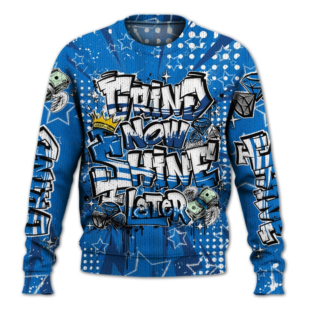 Sweater To Match Blueberry 12s - Grind2 Shine Later Graphic