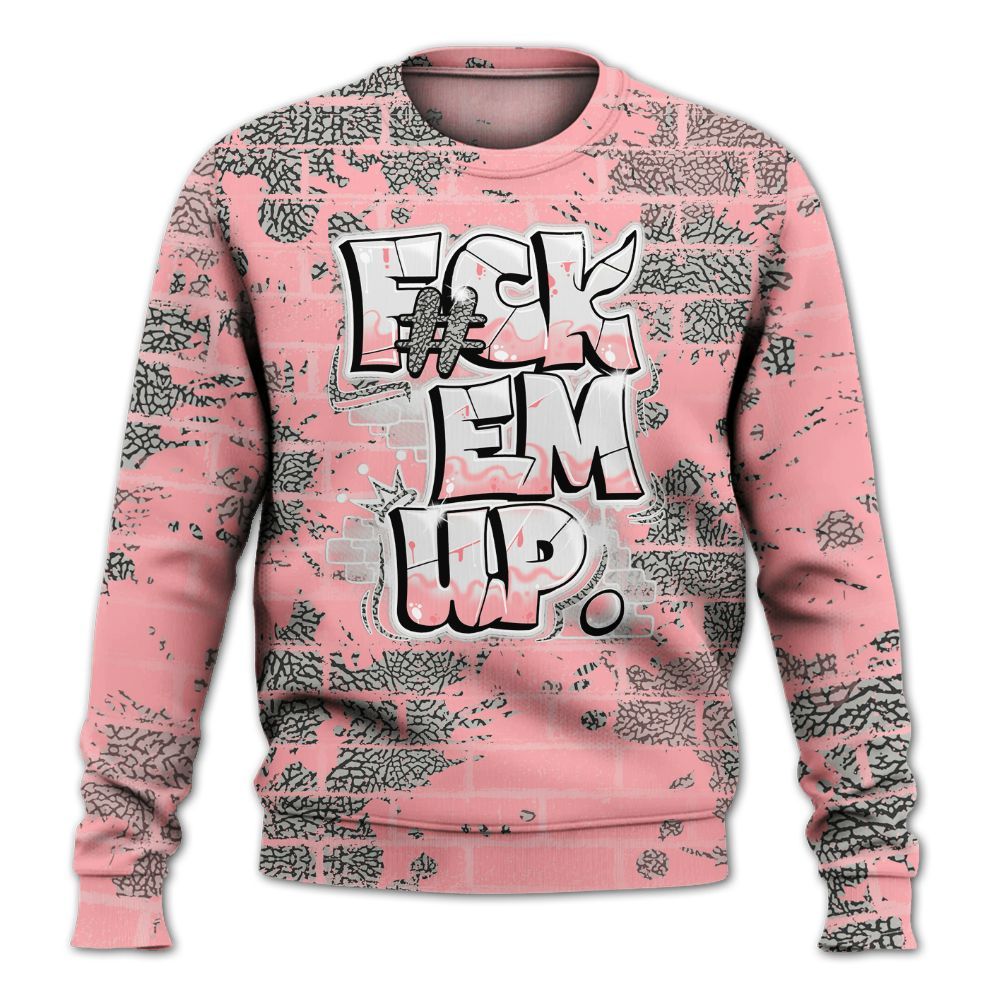 Sweatshirt To Match Retro Wings 3s - F#ck Em Graphic Brick Art All Over Print