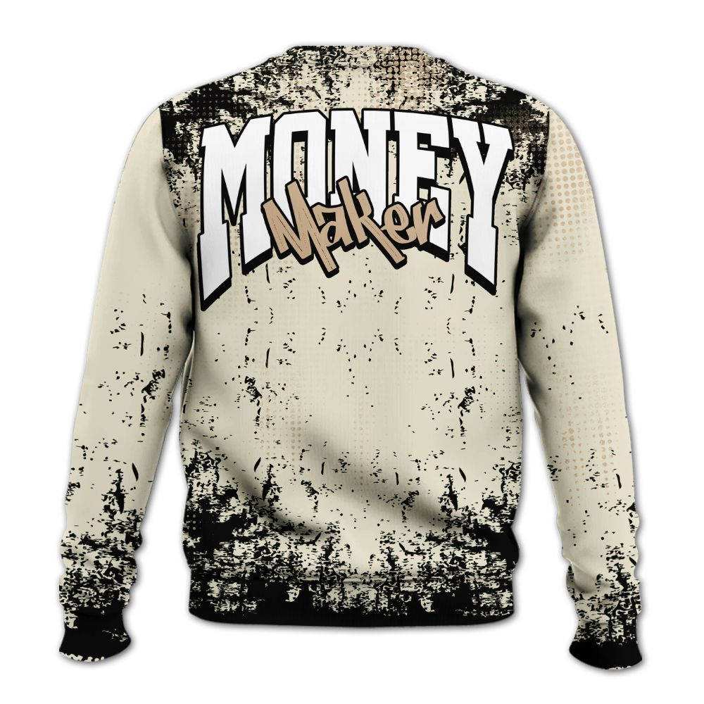 Sweatshirt To Match Orewood Brown 3s - Move In Silence Money Street Retro All Over Print