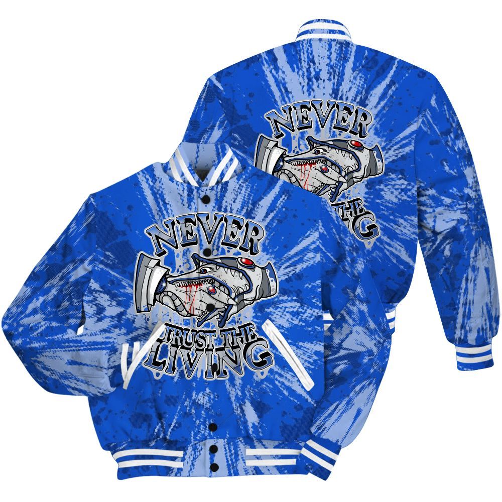 Varsity Jacket To Match Air Foamposite One Royal Shirt - Never Trusting Living Graphic Halloween All Over Print
