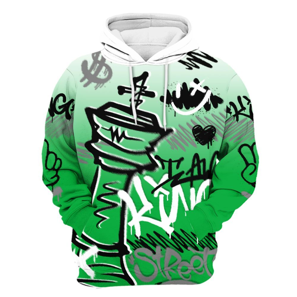 Hoodie To Match Lucky Green 5s - Street King Chess Streetwear All Over Print