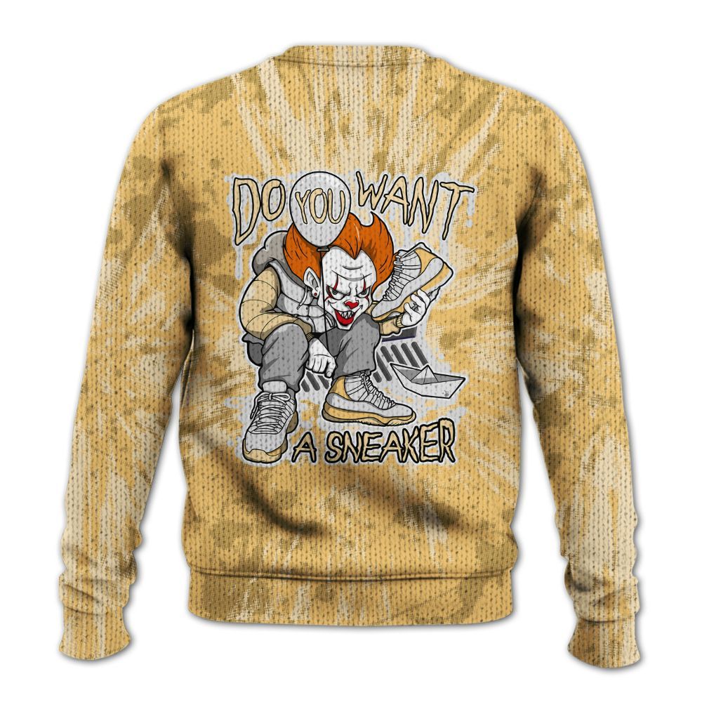 Knitted Sweater To Match Craft Paris 6s - Clown Scary Sneakers Graphic Halloween