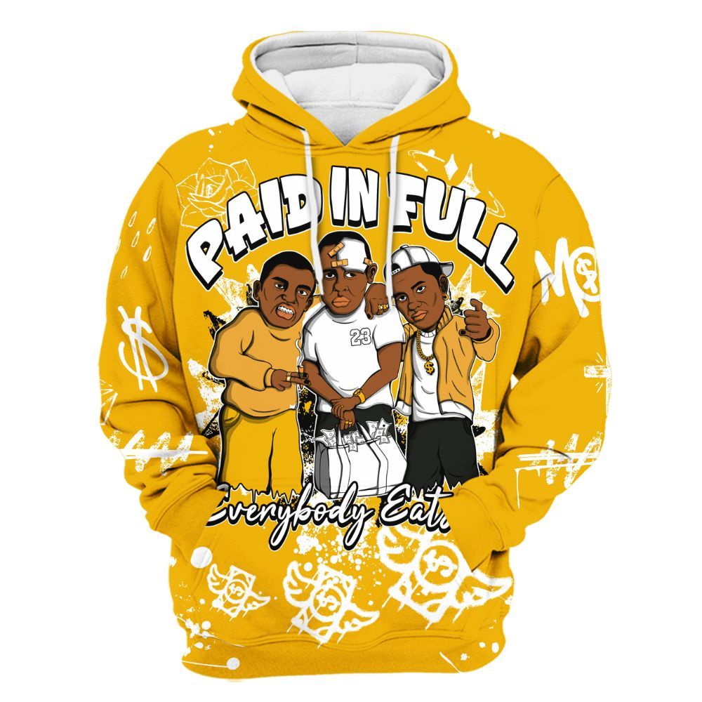 Hoodie To Match Del Sol 13s - Everybody Paid In Full Crayon All Over Print