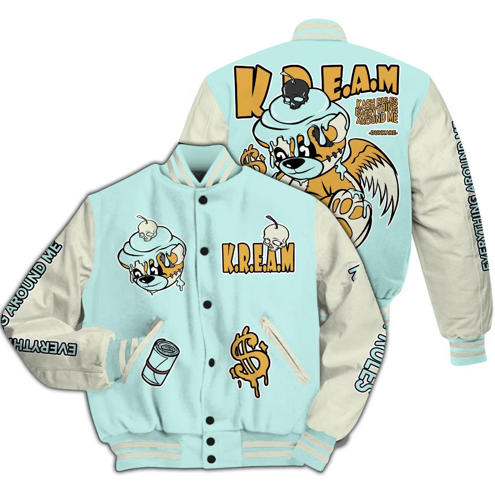 Varsity Jacket To Match Pure Platinum 4s - Loot Bear All Over Print