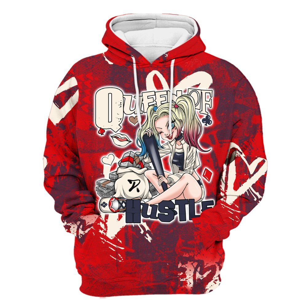 Hoodie To Match Low OG Howard University 1s - Hustles Quiinn Heart Grunge All Over Print