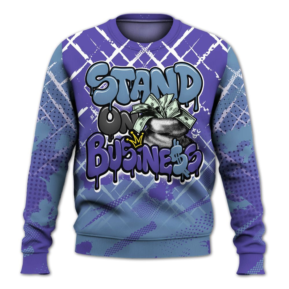 Sweatshirt To Match Retro Concord 5s - Halftone Stand Business Dripping All Over Print