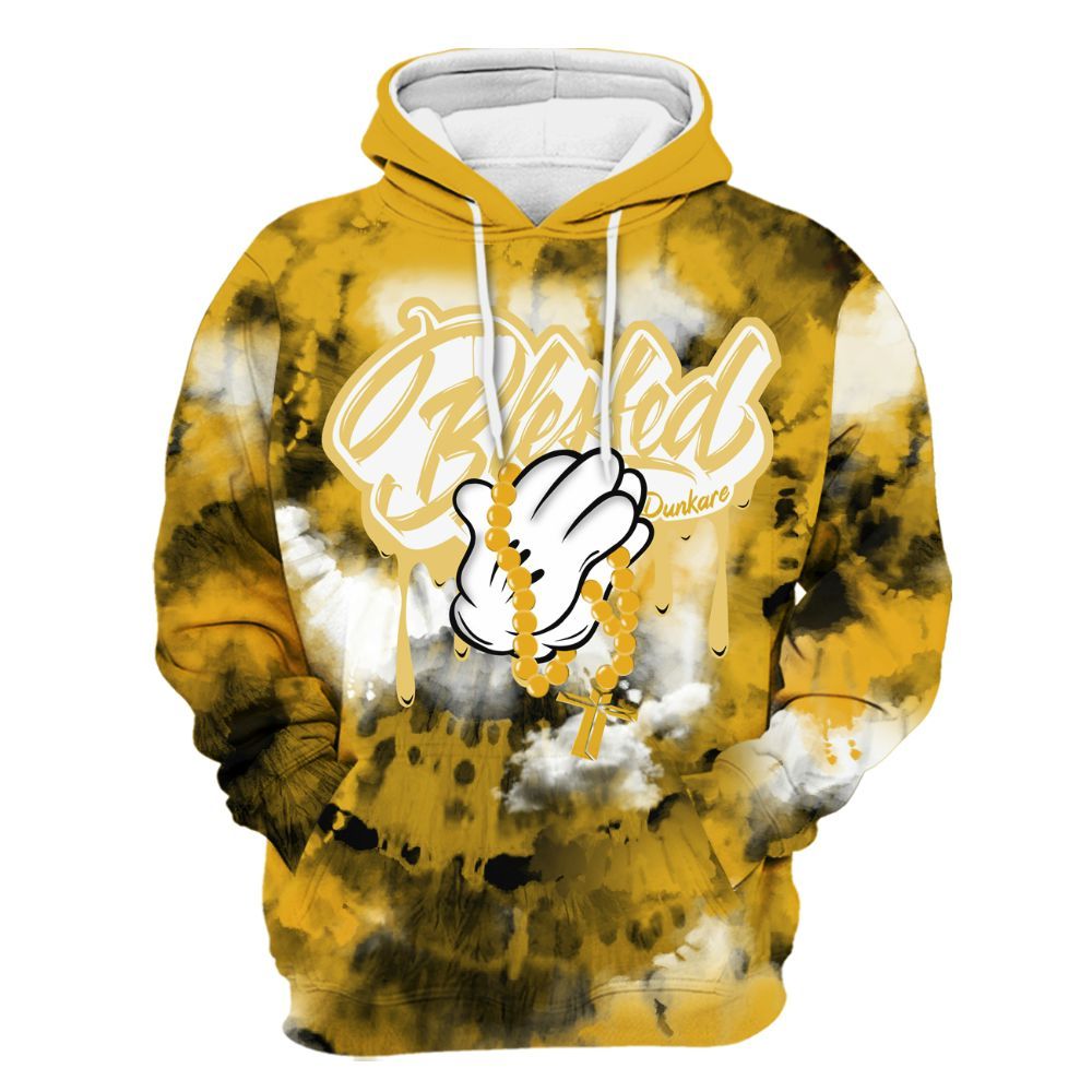 Hoodie To Match Vivid Sulfur 4s - God Blessed Tie Dye All Over Print