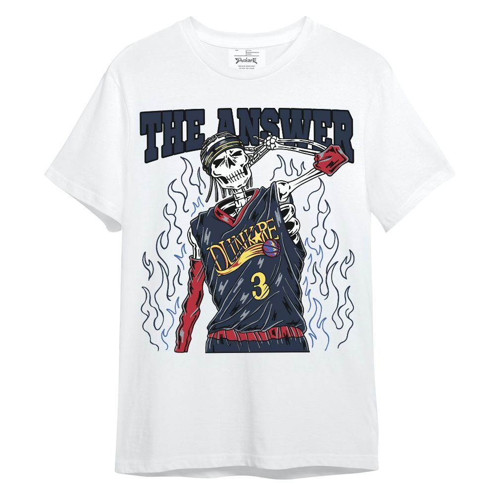 Shirt To Match Dunk Low COJP What The 2024 - Allen Answer Skeleton Unisex Shirt