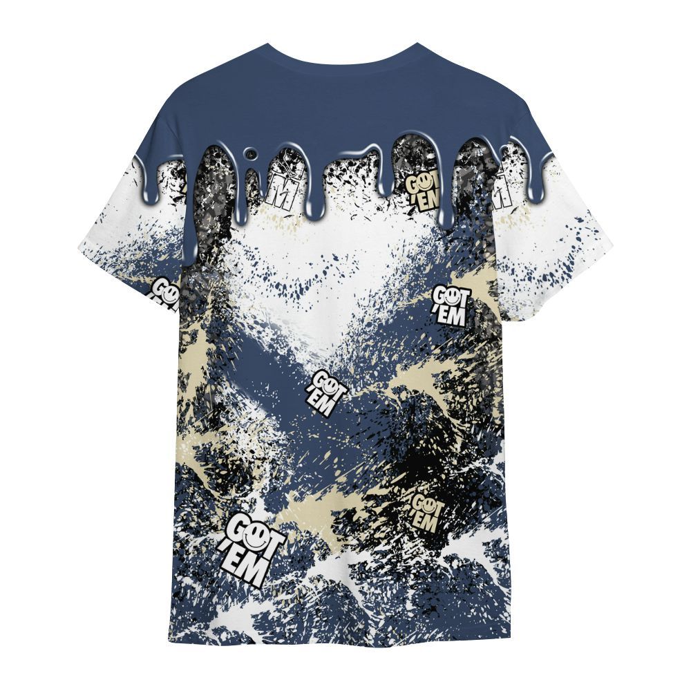 Shirt To Match Diffused Blue 3s - Dripping 23 Drip All Over Print